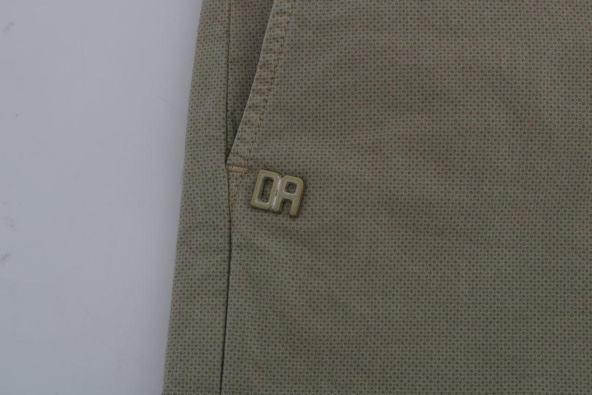 Daniele Alessandrini Beige Slim Fit Chinos für anspruchsvollen Stil