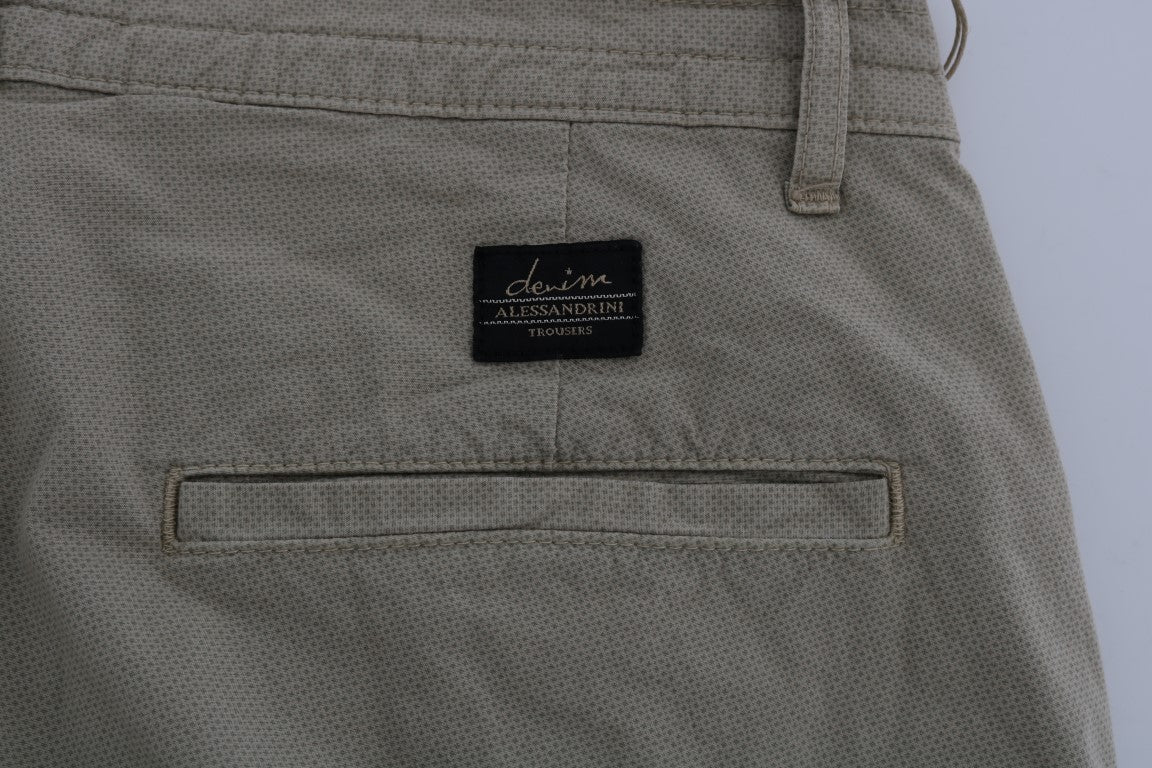 Daniele Alessandrini Beige Slim Fit Chinos für anspruchsvollen Stil