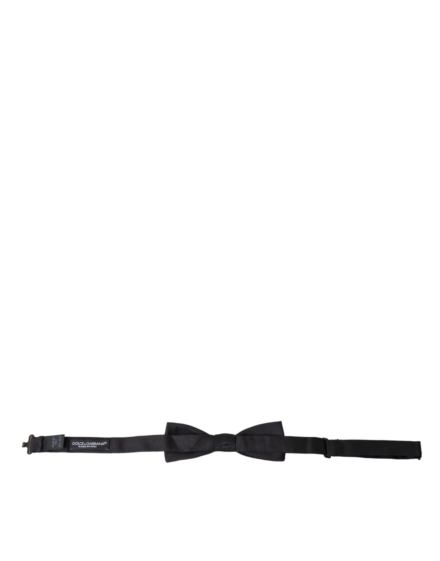 Dolce &amp; Gabbana Black Silk Adjustable Neck Men Bow Tie