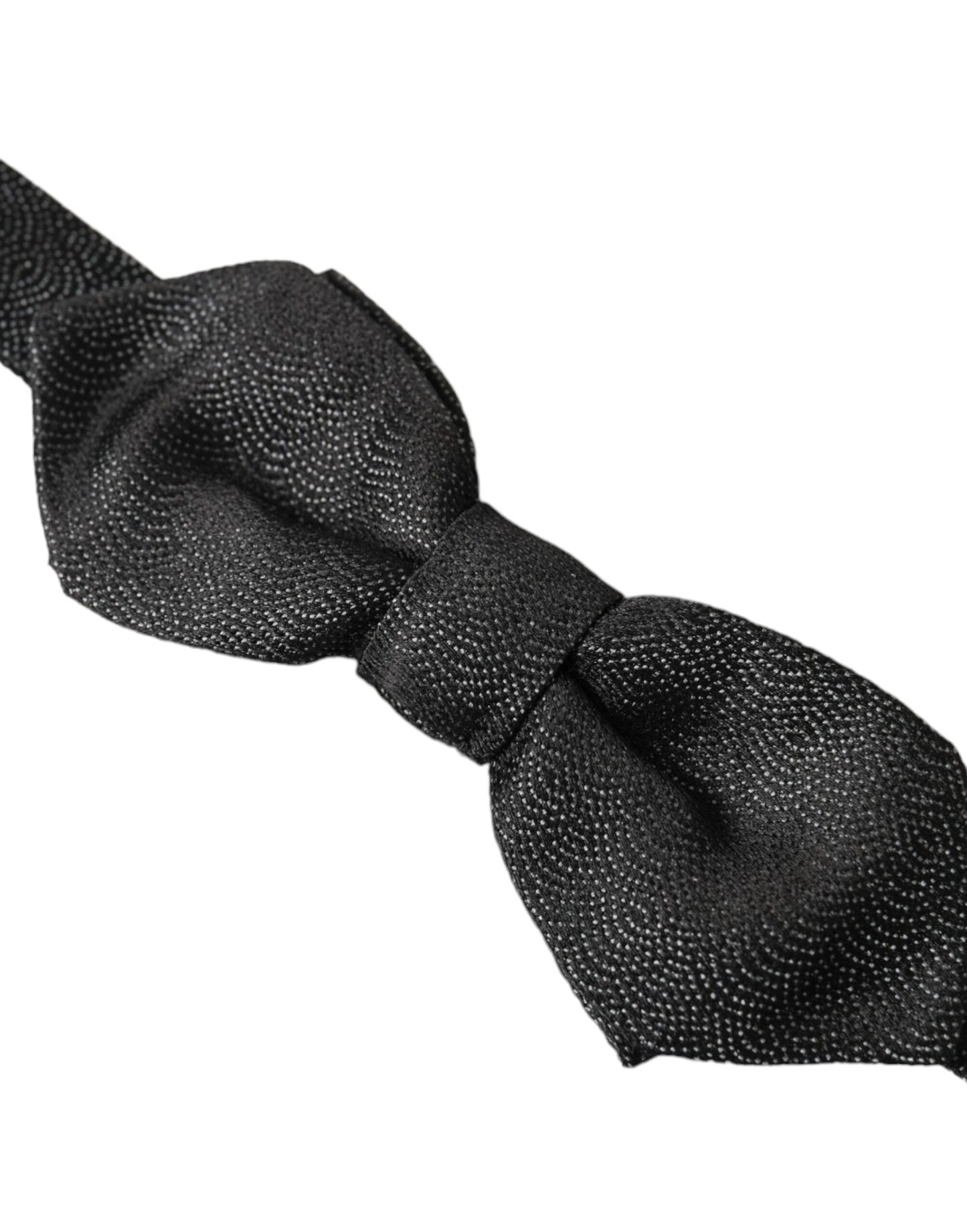 Dolce &amp; Gabbana Black Silk Adjustable Neck Men Bow Tie