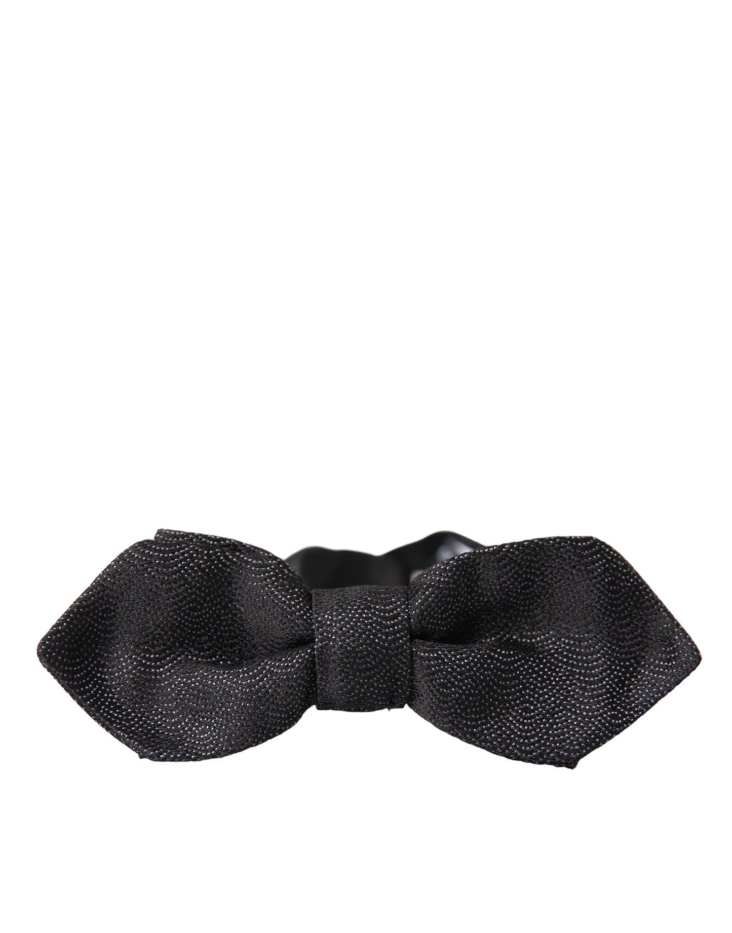 Dolce &amp; Gabbana Black Silk Adjustable Neck Men Bow Tie