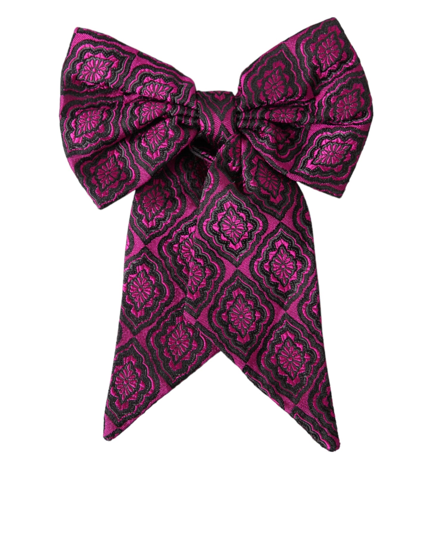 Dolce &amp; Gabbana Purple Bow Silk Adjustable Neck Men Bow Tie