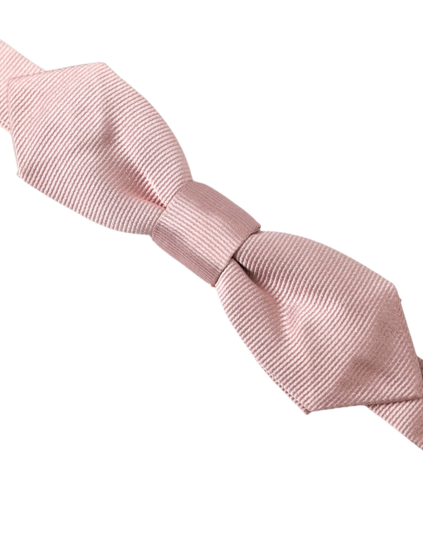 Dolce &amp; Gabbana Pink Silk Adjustable Neck Men Bow Tie