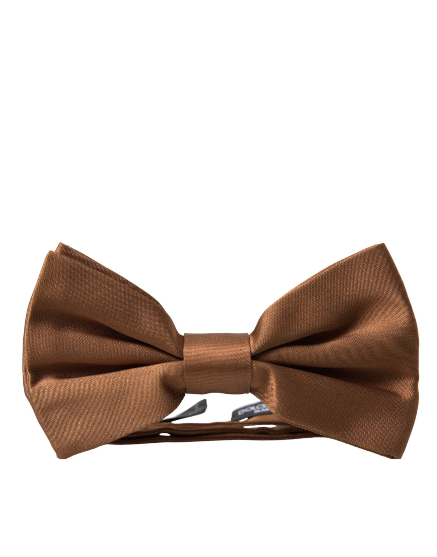 Dolce &amp; Gabbana Brown Silk Adjustable Neck Men Bow Tie