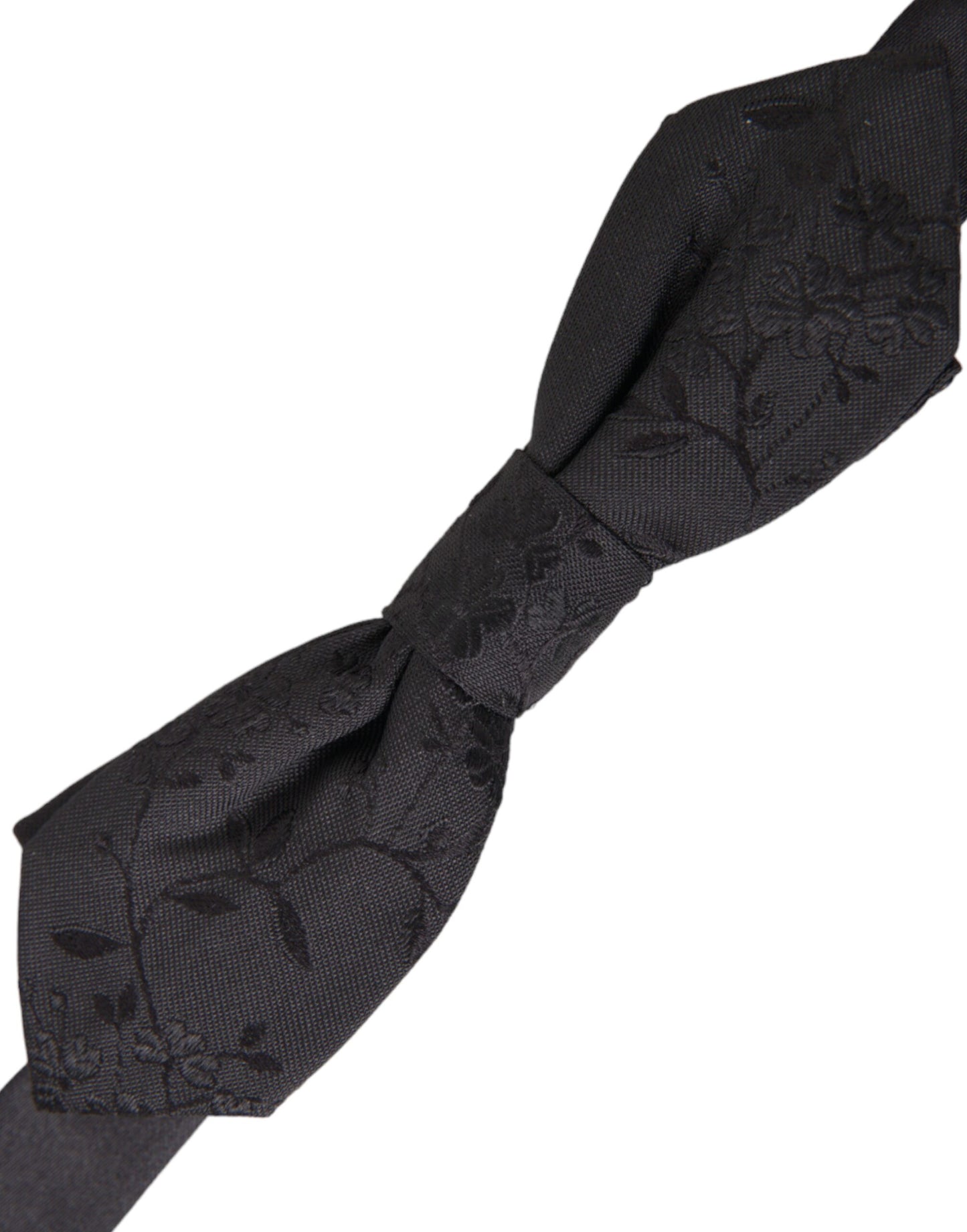 Dolce &amp; Gabbana Black Silk Adjustable Neck Men Bow Tie