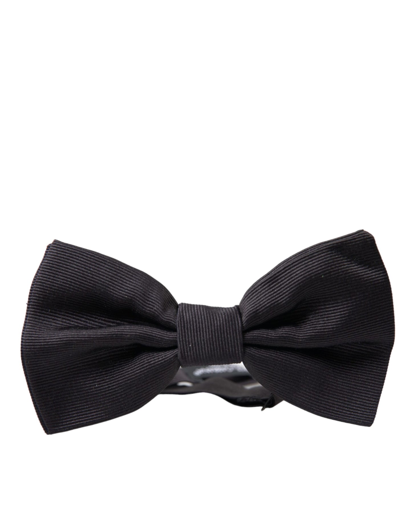 Dolce &amp; Gabbana Black Silk Adjustable Neck Men Bow Tie