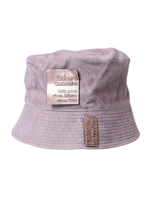 Dolce &amp; Gabbana Vaaleanruskea Nylon Canvas Bucket Hat Miesten