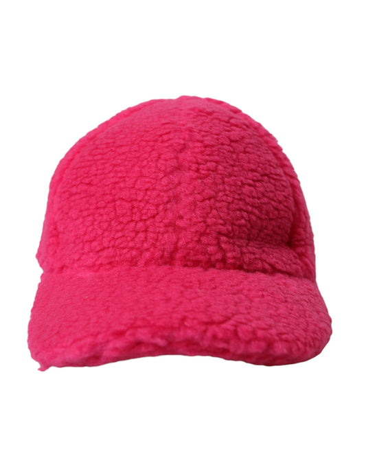 Dolce &amp; Gabbana Pink Fleece Plush Baseball Cap Men