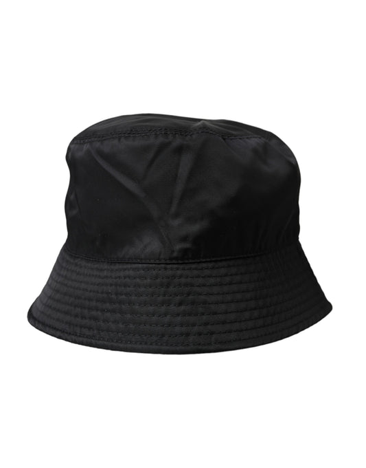 Dolce &amp; Gabbana Black Wide Brim Hat Bucket Hat Miesten