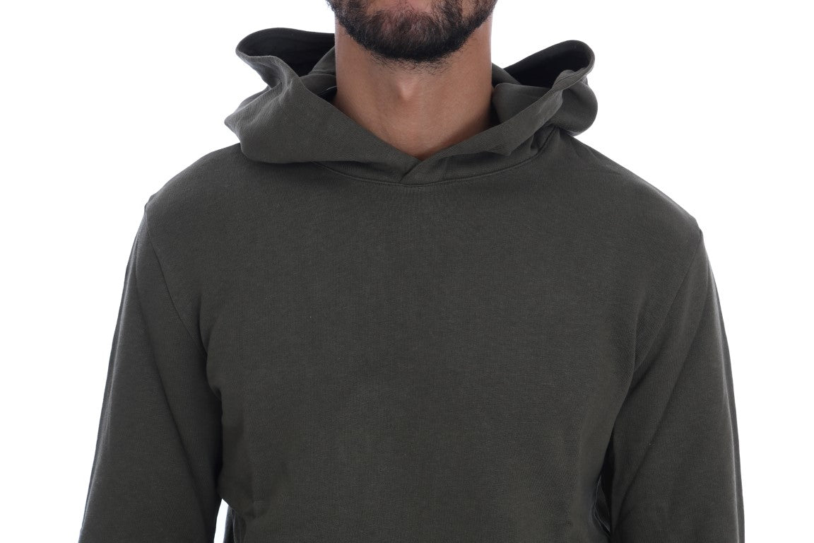 Daniele Alessandrini Elegant green cotton hoodie