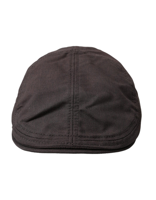 Dolce &amp; Gabbana Brown Nylon Fabric Newsboy Hat Men