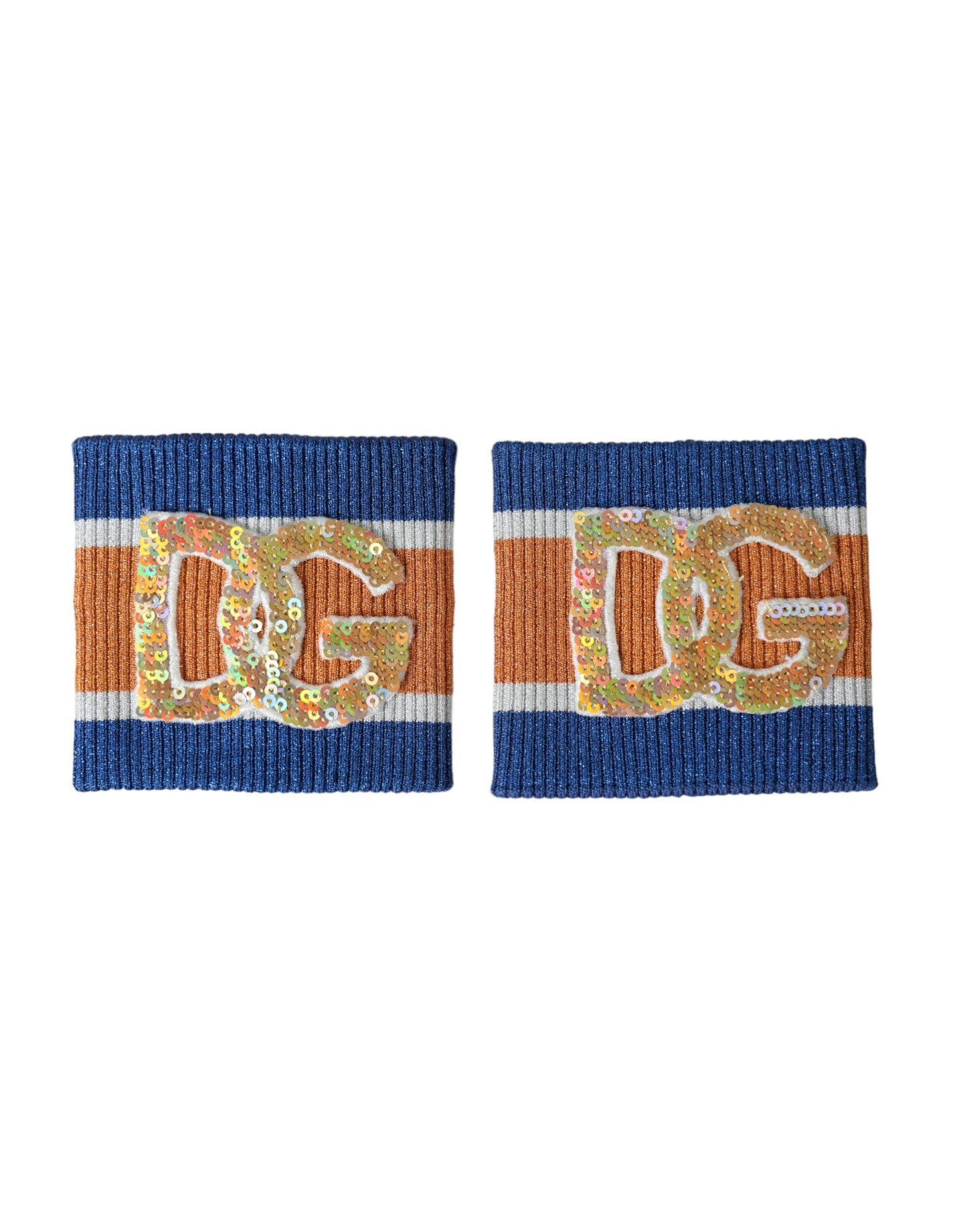 Dolce & Gabbana Multicolor Logo Pailletten Viskose-Armband