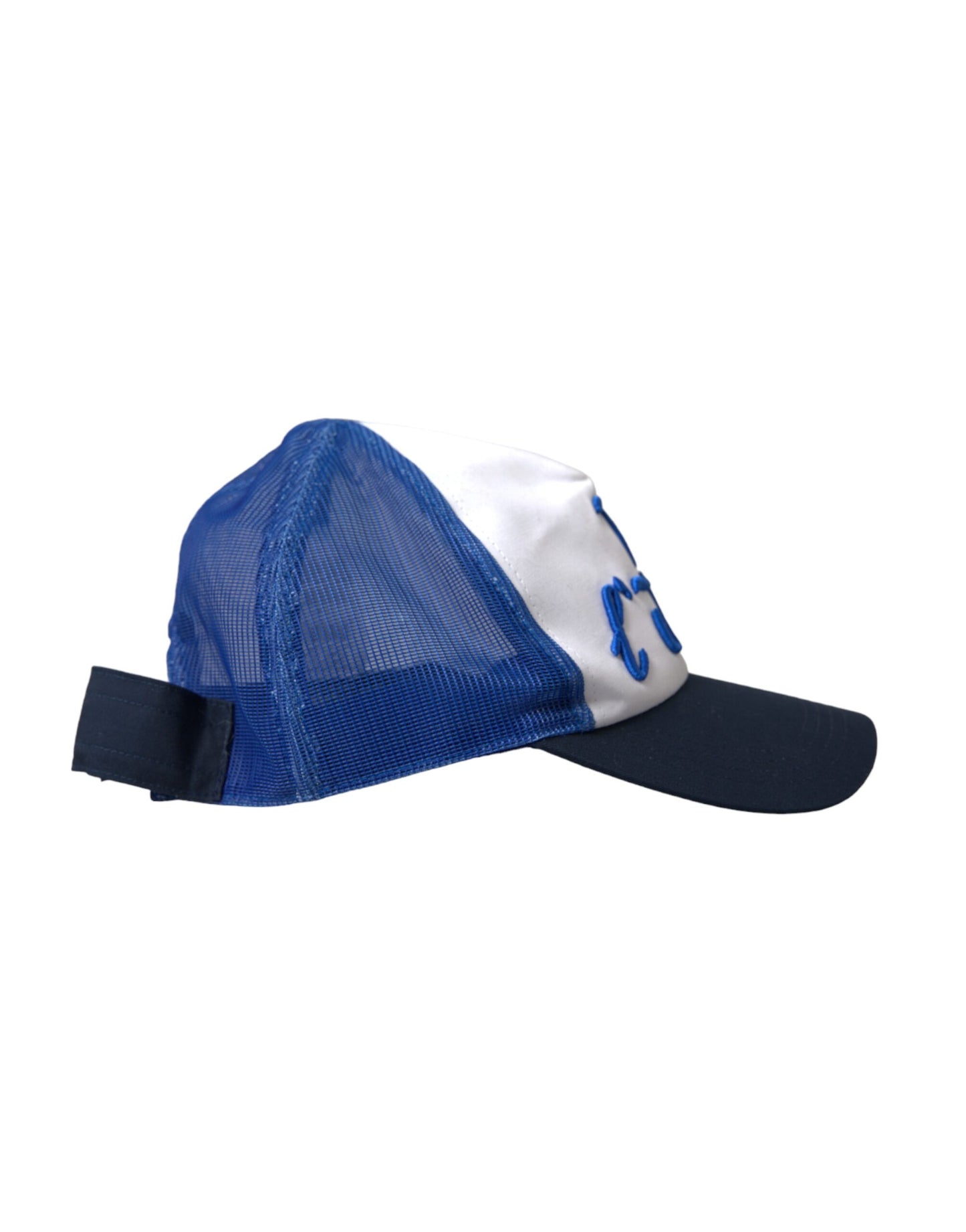 Dolce &amp; Gabbana Blue White Black Italia Mesh Baseball Cap