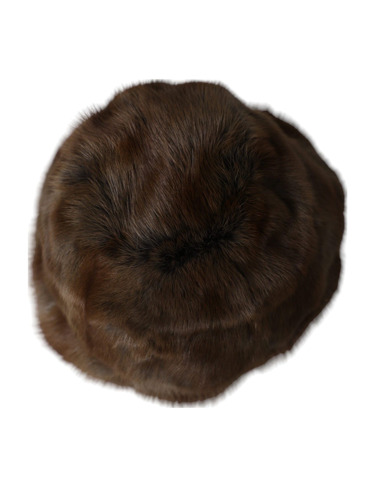 Dolce &amp; Gabbana Brown Weasel Fur Women's Cashmere Beanie Hat