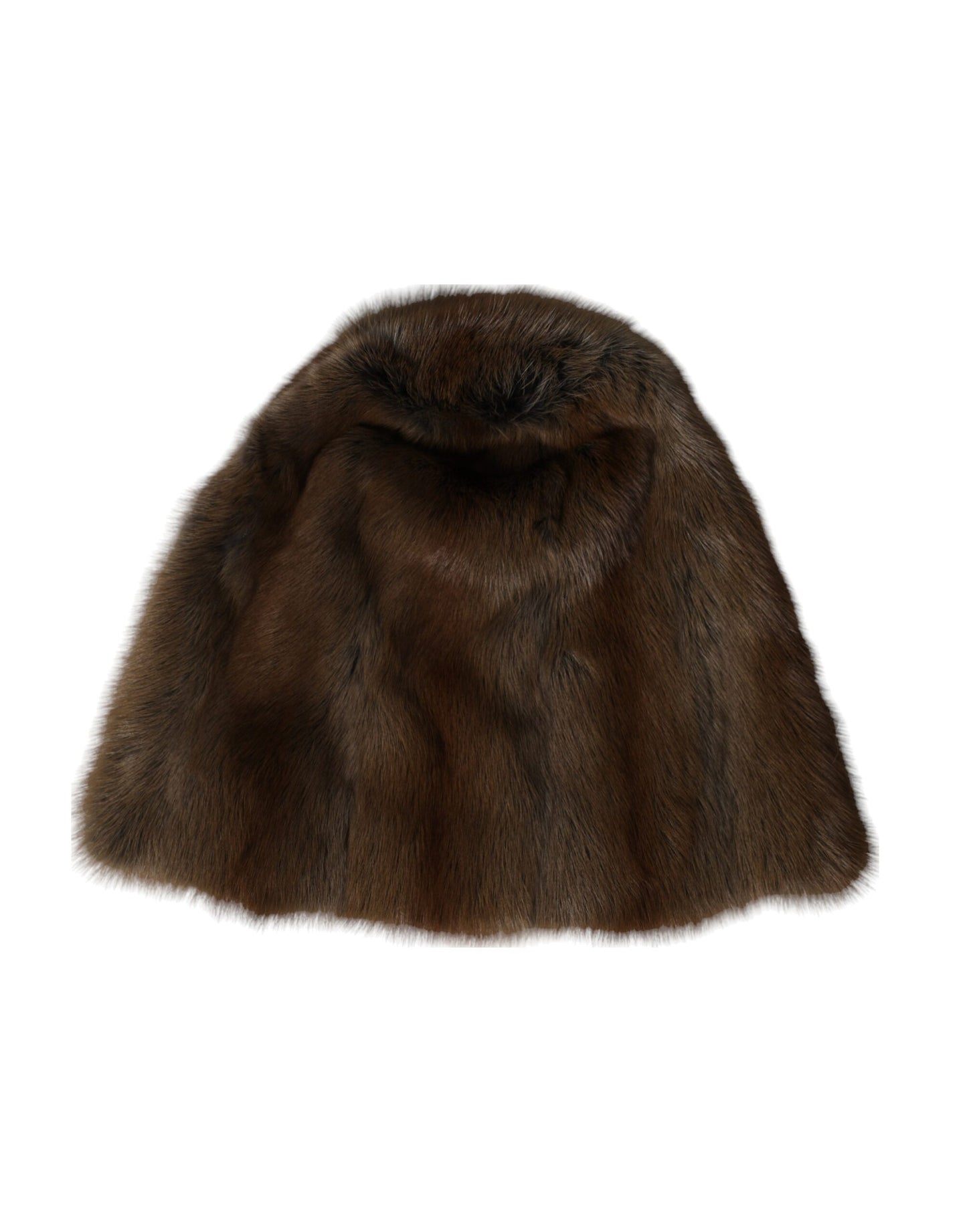 Dolce &amp; Gabbana Brown Weasel Fur Women's Cashmere Beanie Hat