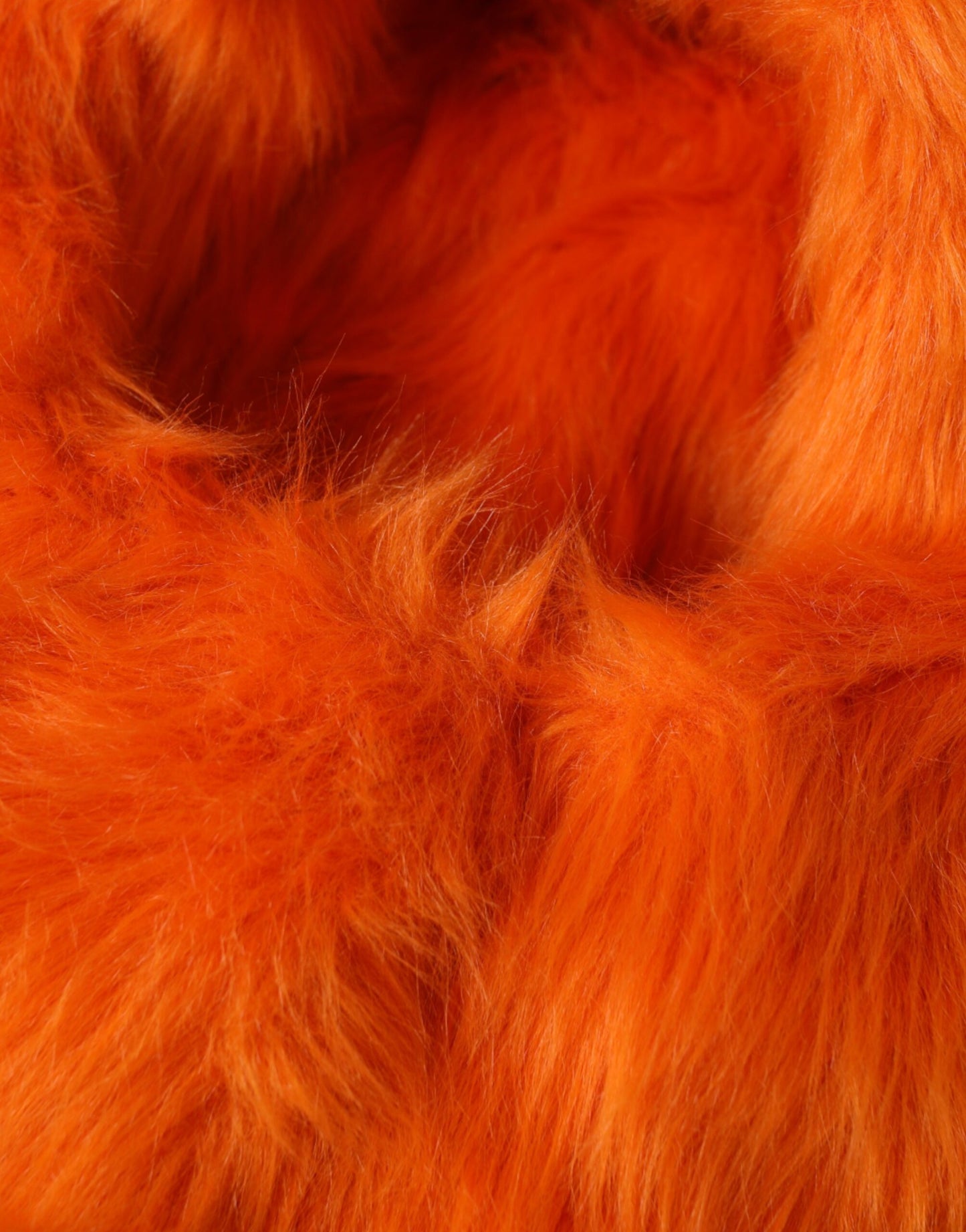 Dolce &amp; Gabbana Orange Faux Fur Full Head Hat