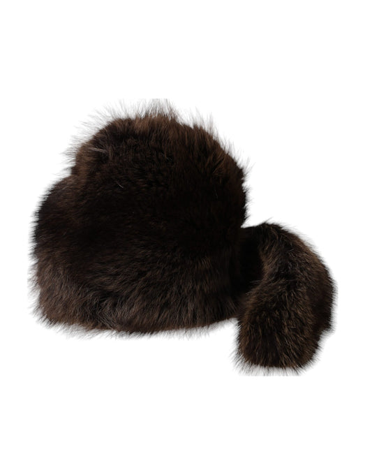 Dolce &amp; Gabbana Naisten Ruskea Raccoon Fur Bucket Hat