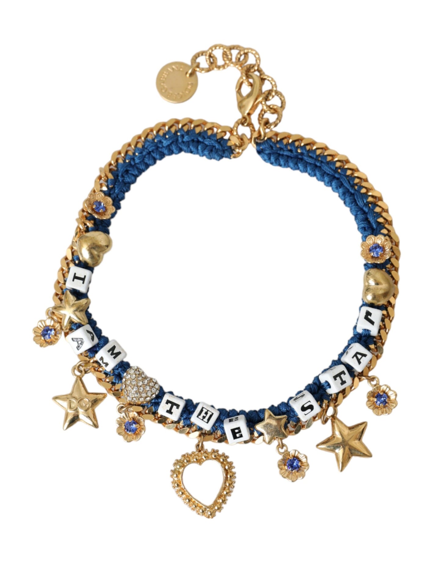 Dolce & Gabbana Gold Tone Messing Kette Iam The Star Armband