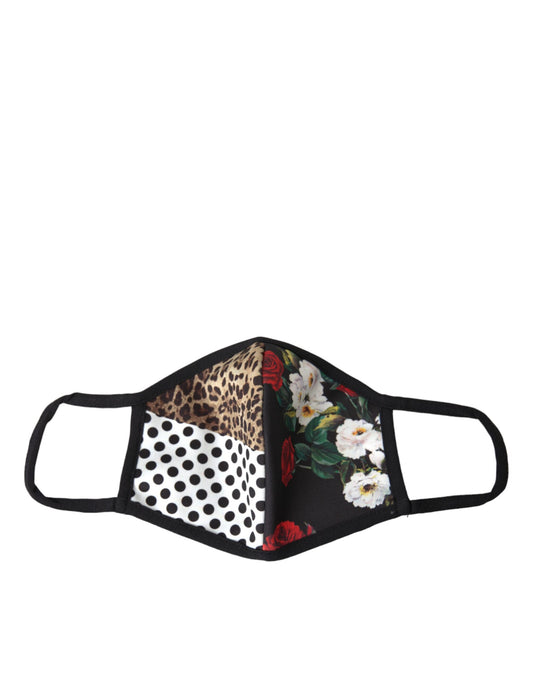 Dolce &amp; Gabbana Multicolor Leopard Floral Elastic Earloop Face Mask