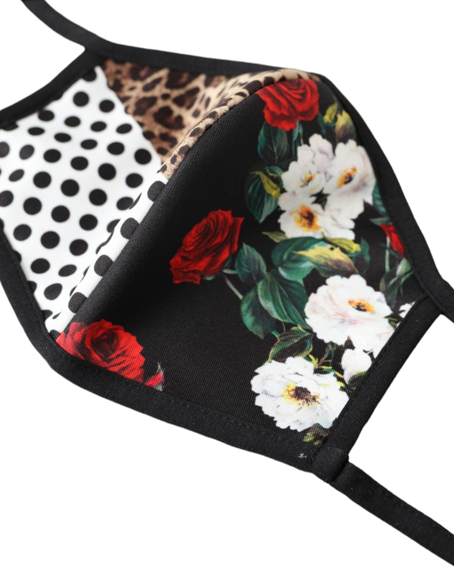 Dolce & Gabbana Multicolor Leopard Floral Elastische Ohrbügel Gesichtsmaske