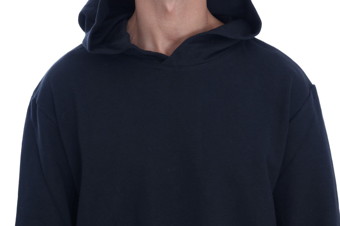 Daniele Alessandrini Elegant black cotton hoodie