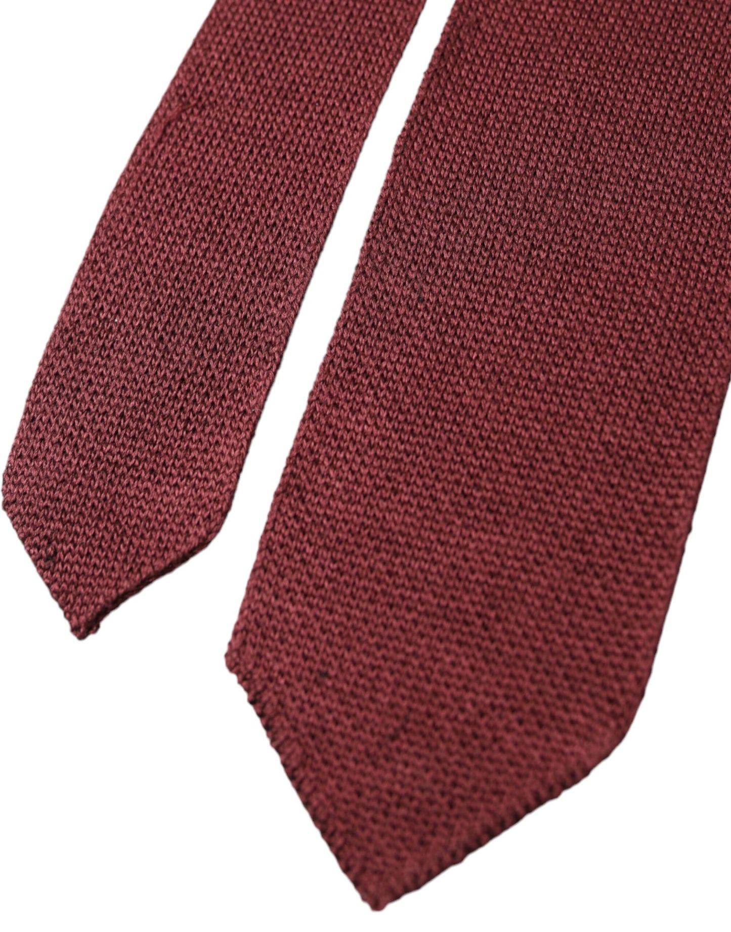 Dolce &amp; Gabbana Bordeaux 100% Silk Patterned Classic Men's Tie