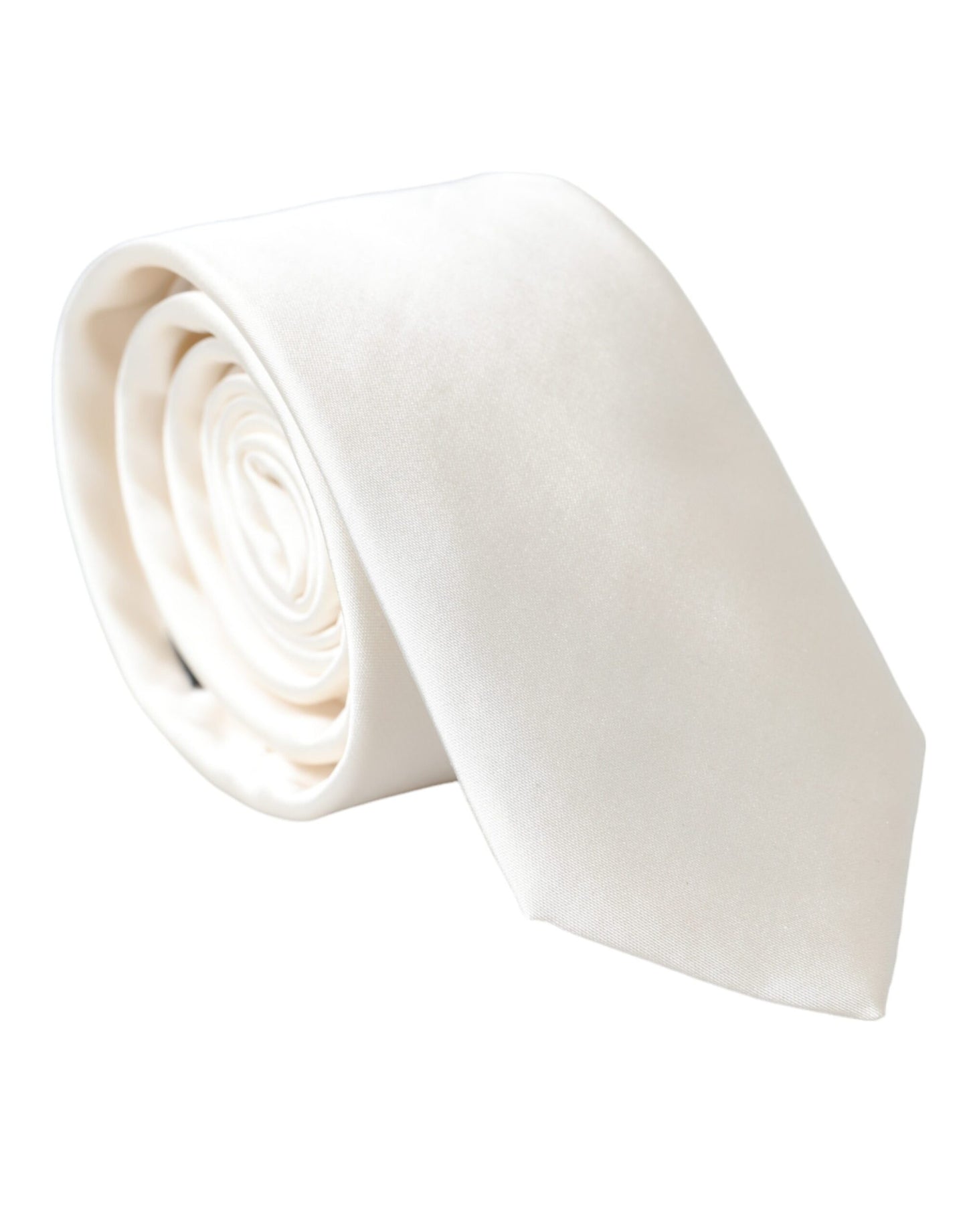 Dolce &amp; Gabbana White adjustable tie made of 100% silk