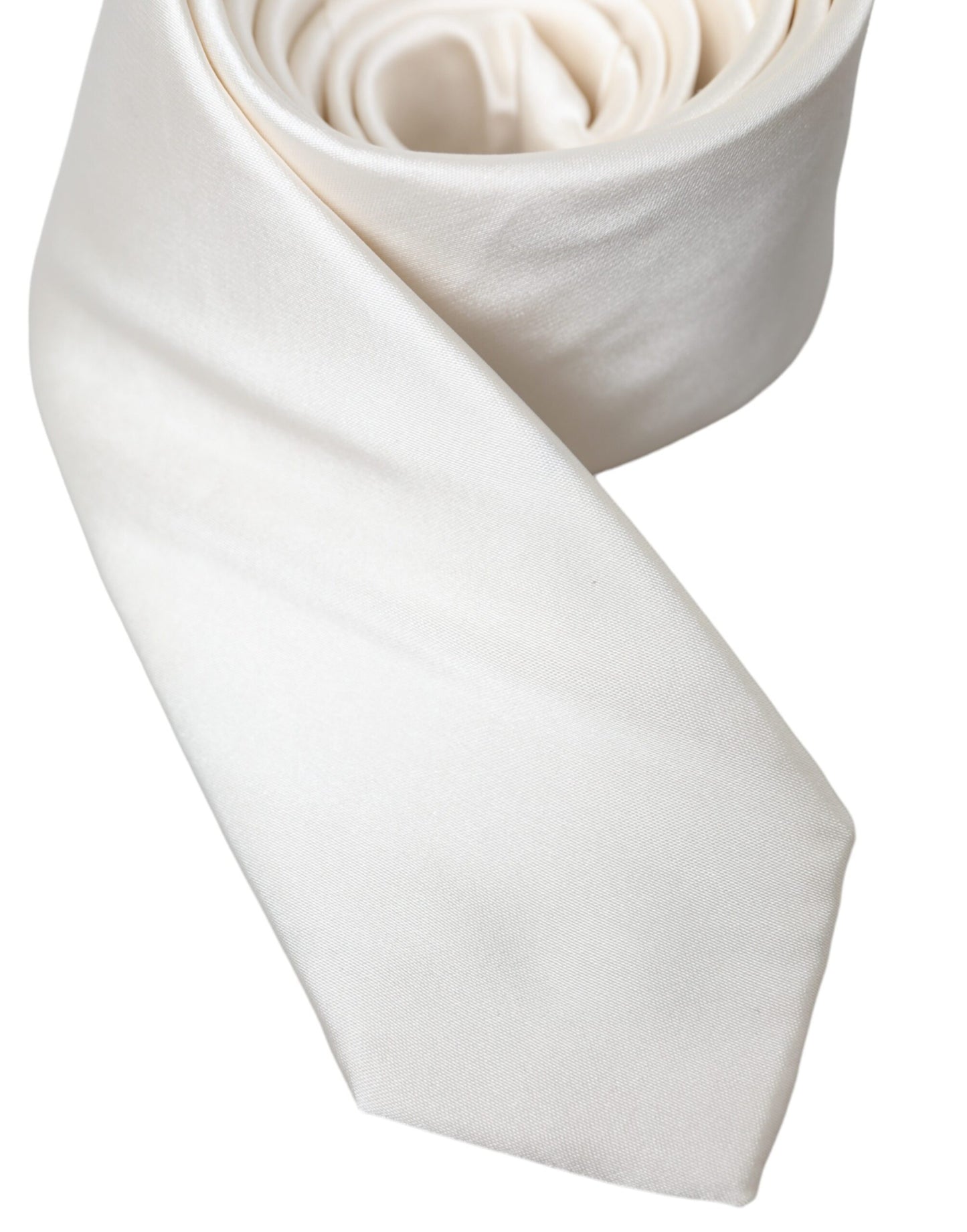 Dolce &amp; Gabbana White adjustable tie made of 100% silk