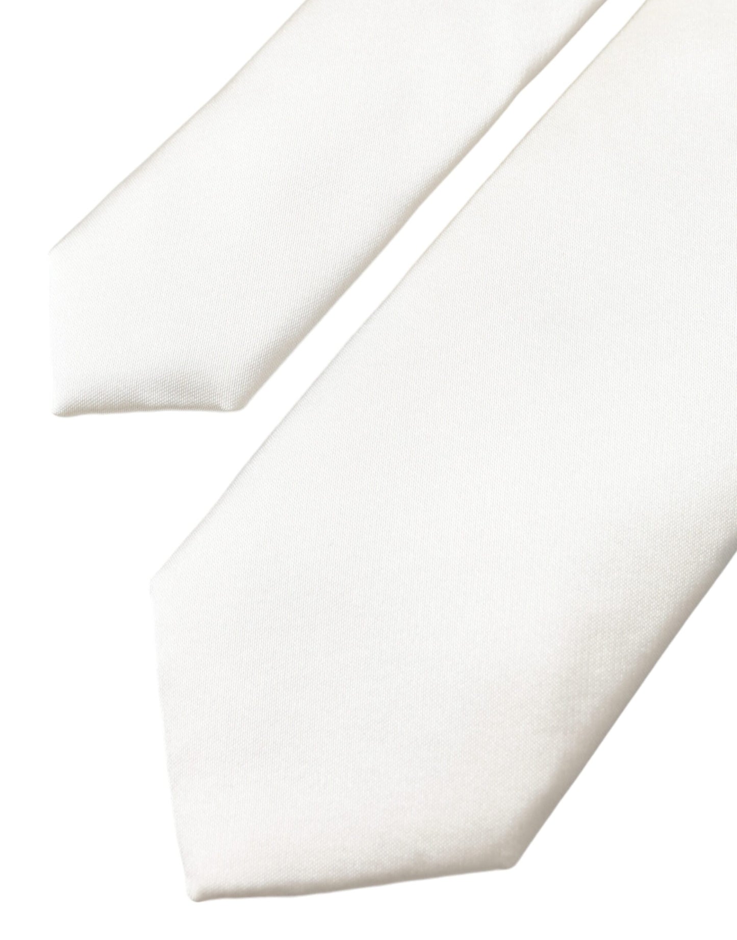 Dolce &amp; Gabbana White adjustable tie made of 100% silk