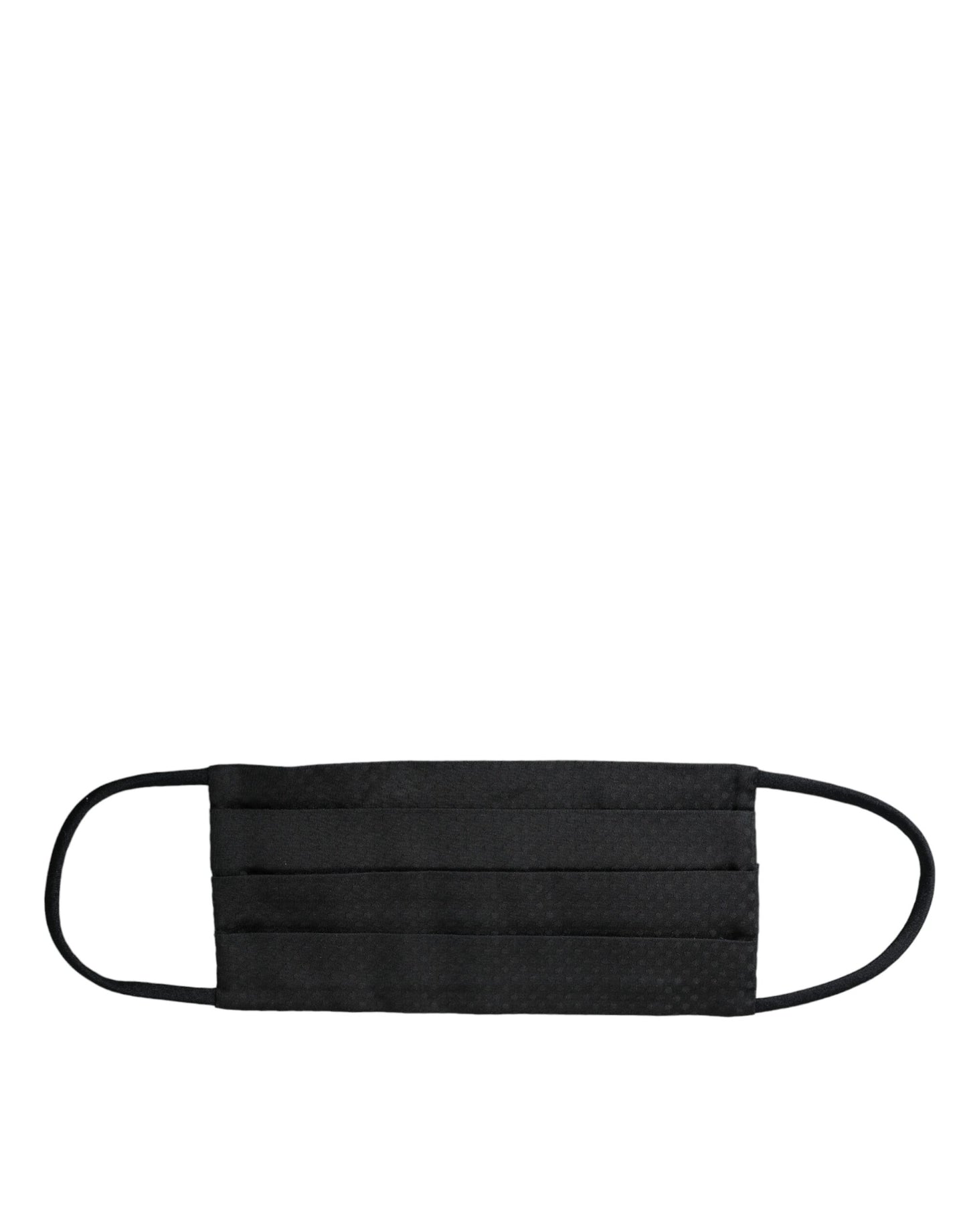 Dolce &amp; Gabbana Black 100% Silk Adjustable Tie Face Mask