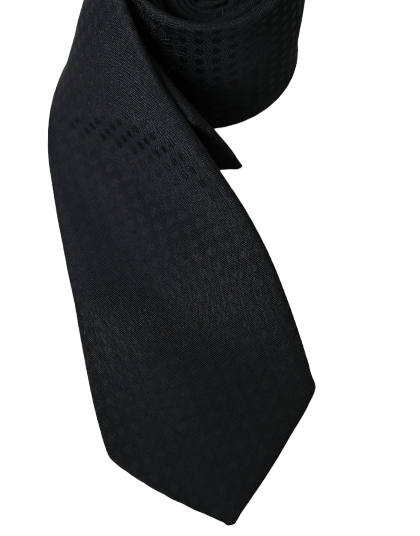 Dolce &amp; Gabbana Black 100% Silk Adjustable Tie Face Mask