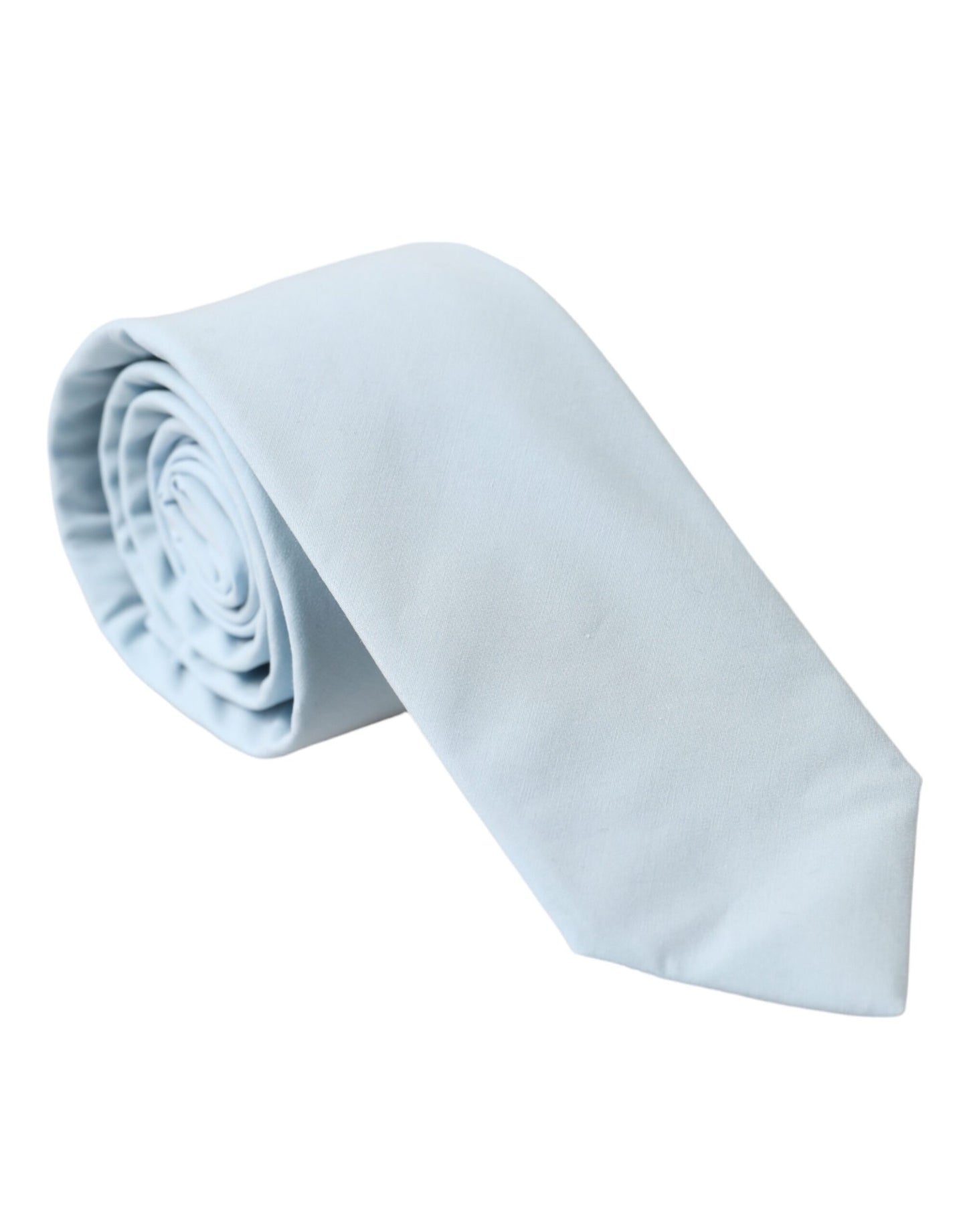 Dolce &amp; Gabbana Light Blue Cotton Adjustable Tie Men