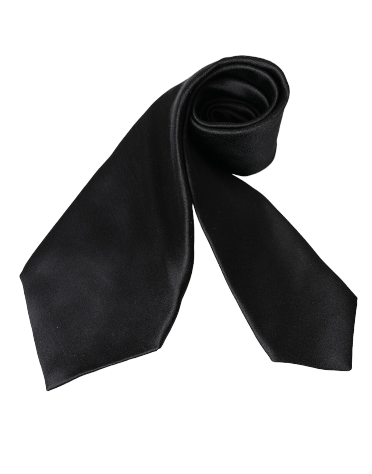 Dolce &amp; Gabbana Black Silk Tie, Adjustable, Men