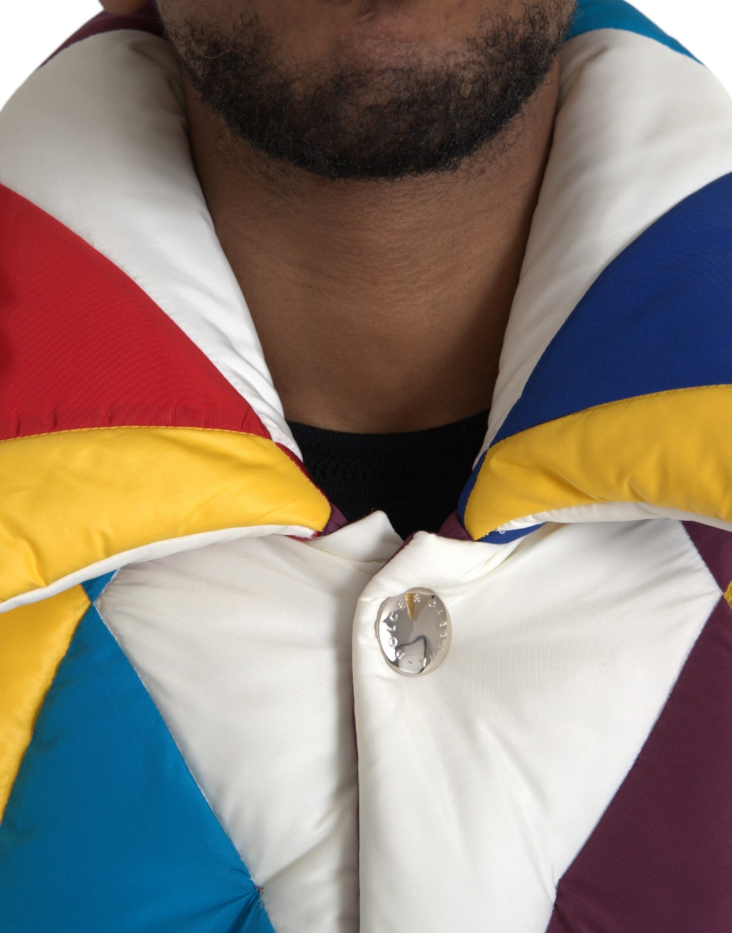 Dolce &amp; Gabbana Multicolor Windbreaker Puffer Jacket Men