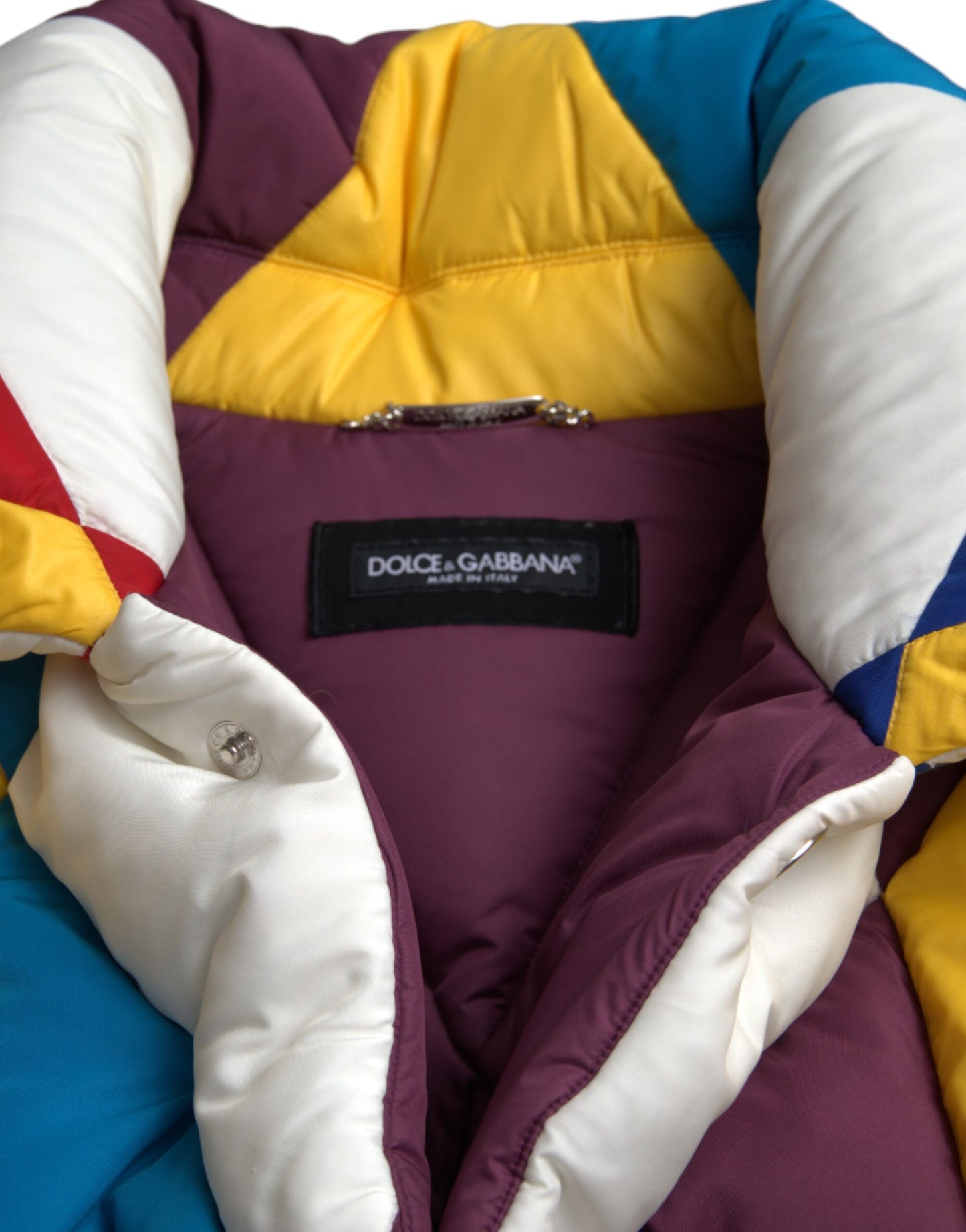 Dolce &amp; Gabbana Multicolor Windbreaker Puffer Jacket Men