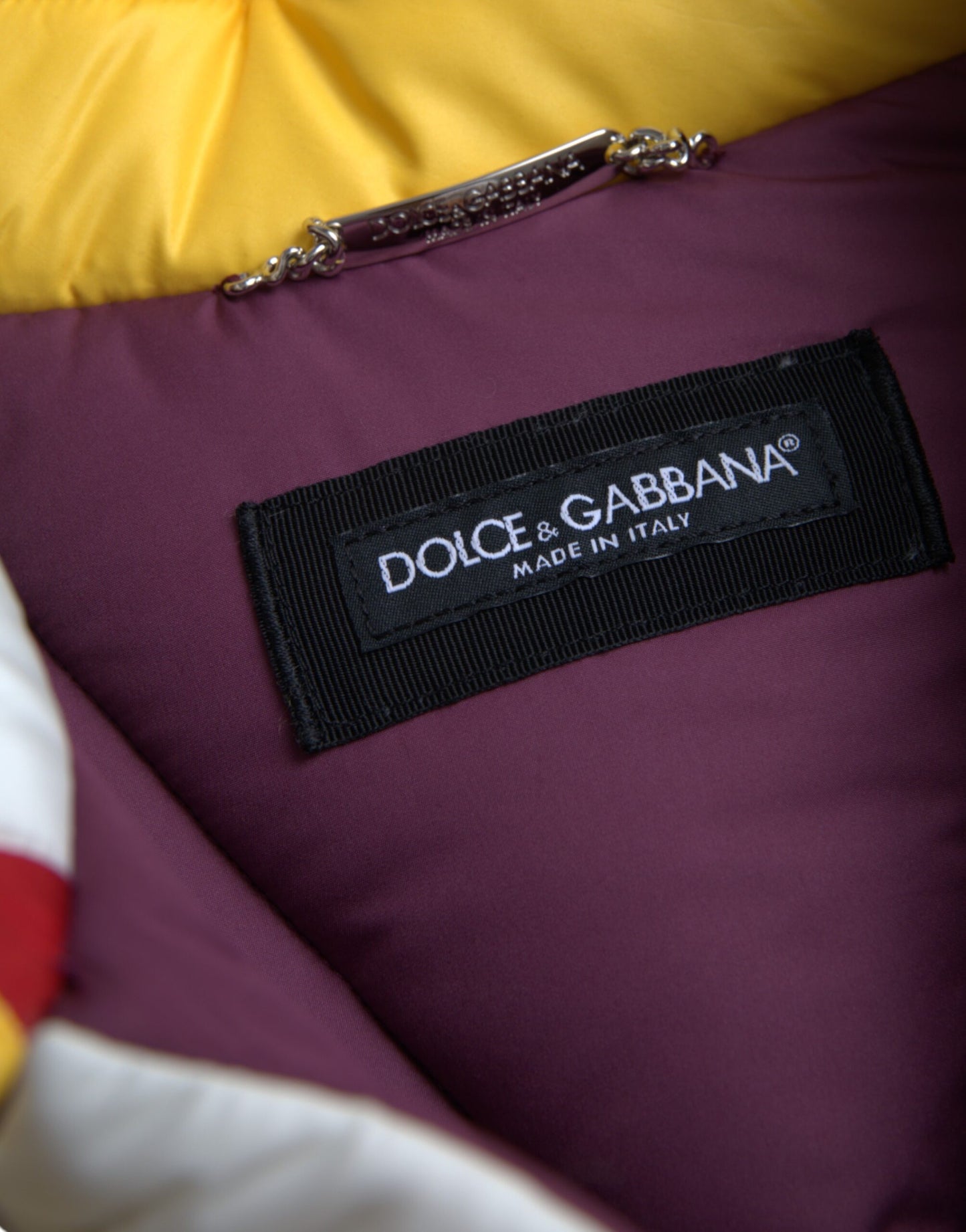 Dolce &amp; Gabbana Multicolor Windbreaker Puffer Jacket Men