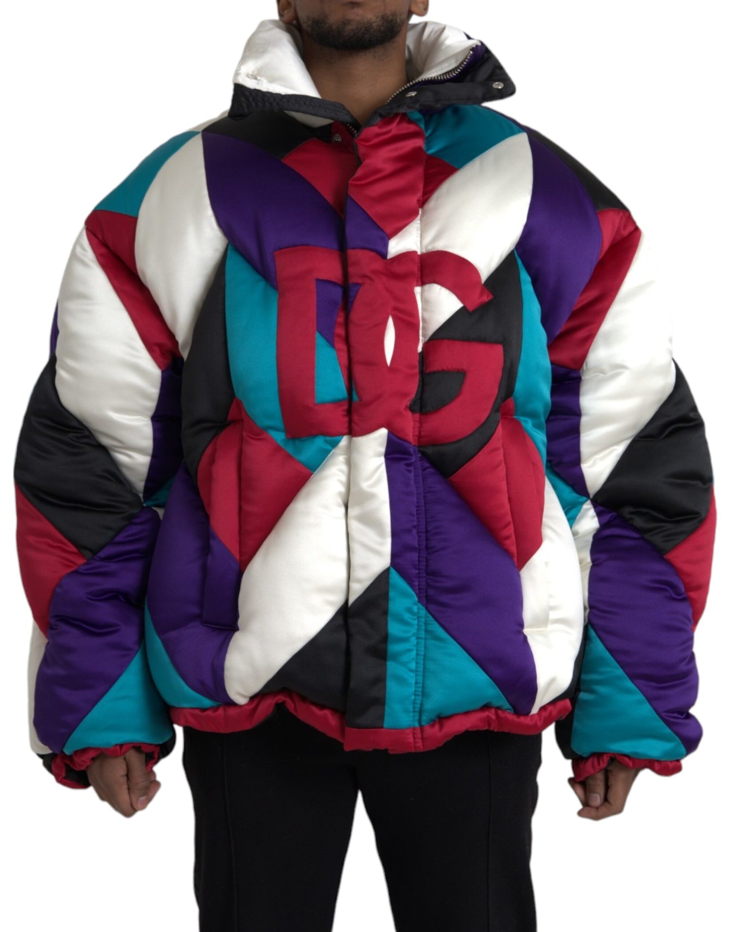 Dolce &amp; Gabbana Multicolor Logo Windbreaker Pillow Jacket