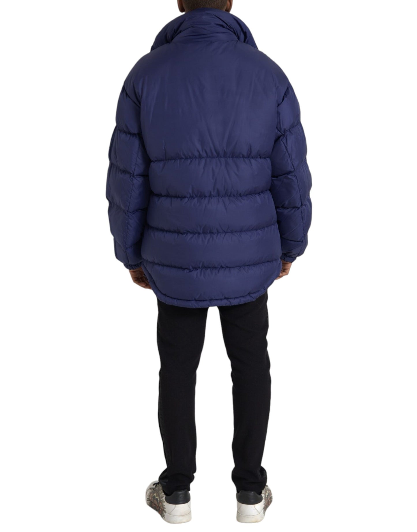 Dolce &amp; Gabbana Navy Quilted Windbreaker Pillow Jacket