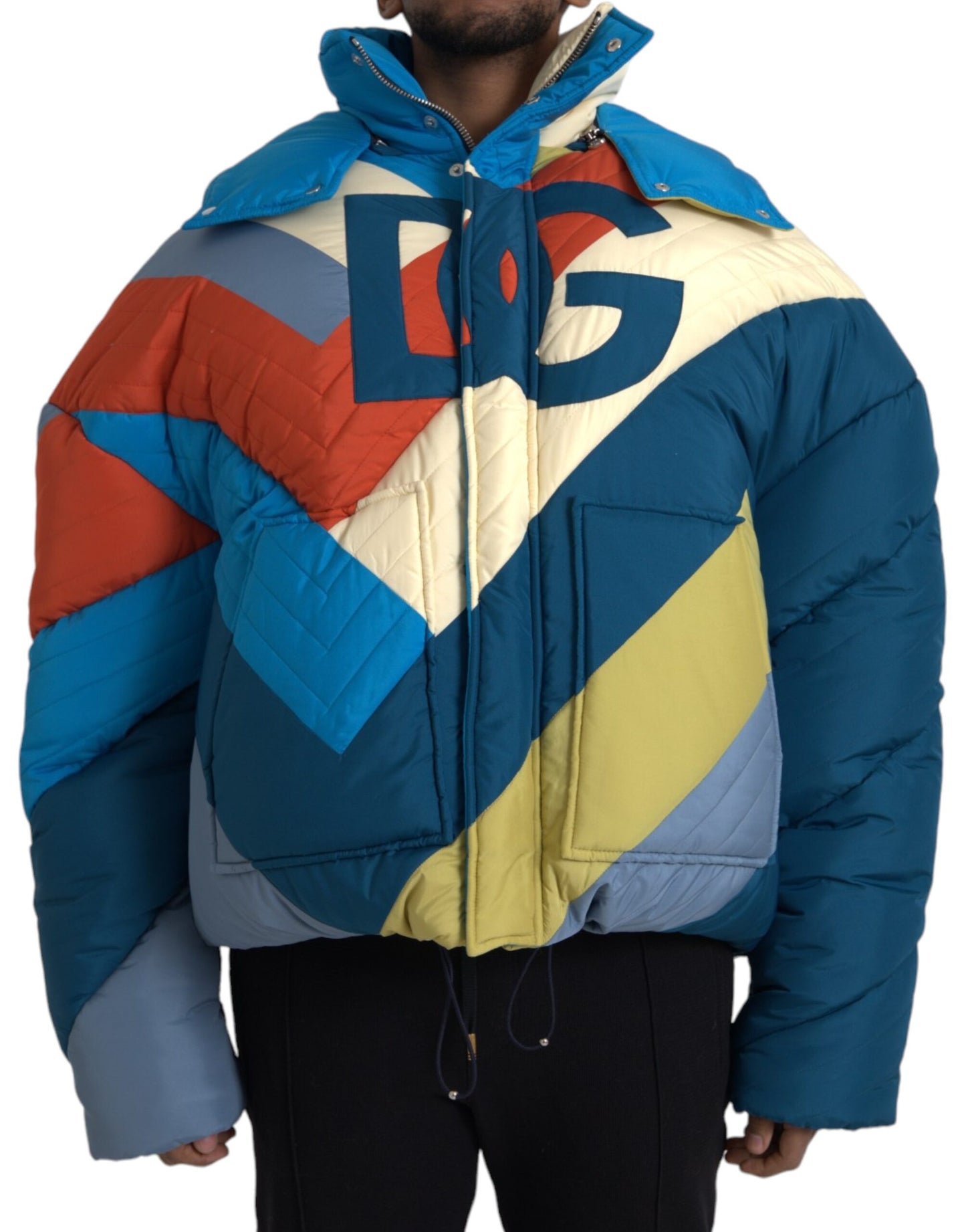 Dolce &amp; Gabbana Multicolor Logo Windbreaker Pillow Jacket