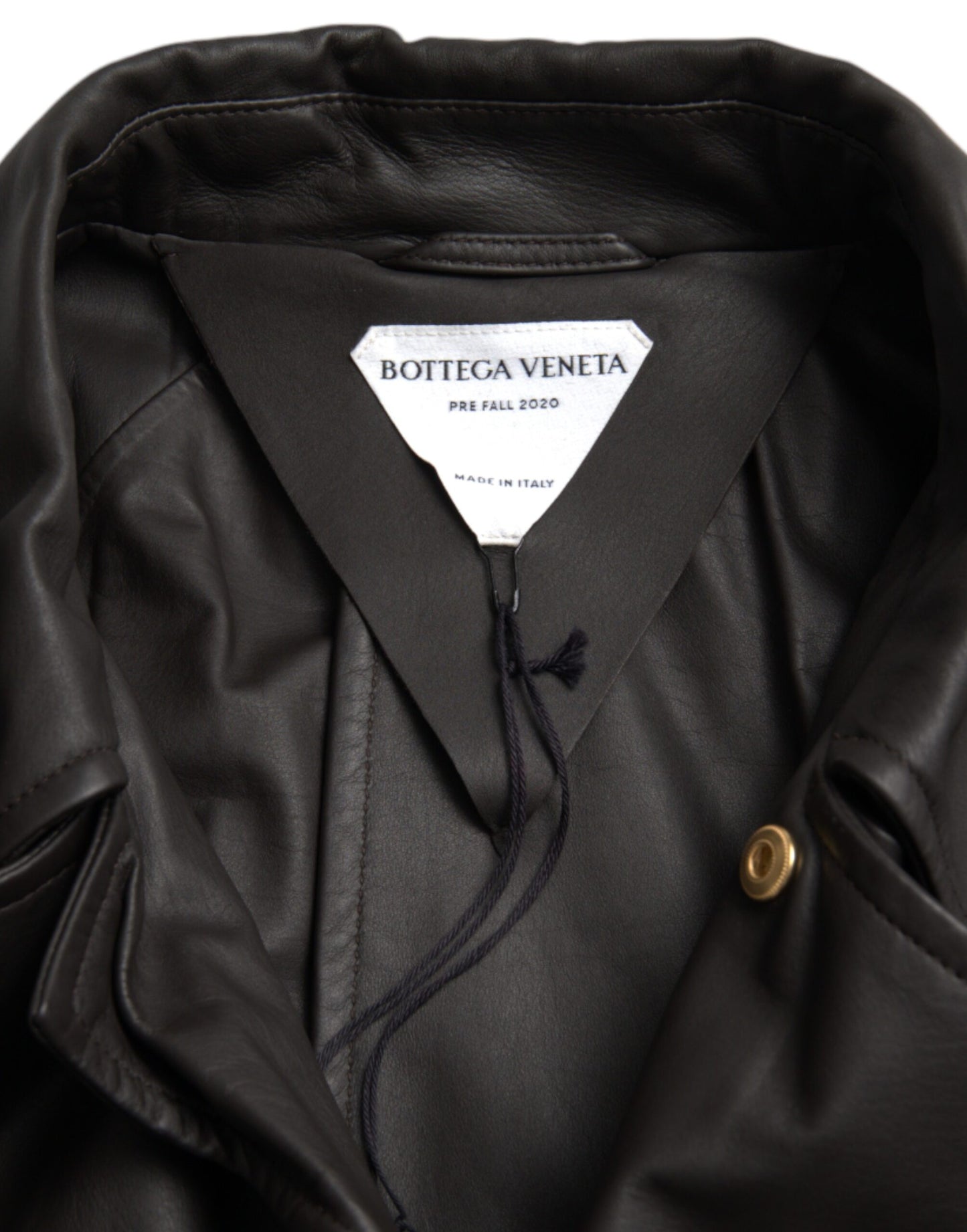 Bottega Veneta Black Matte vedenpitävä nahkatakki