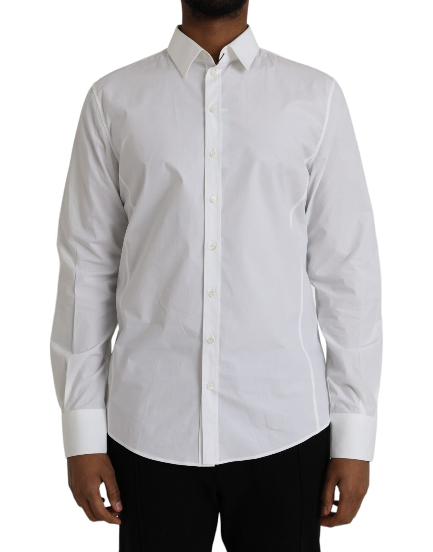 Dolce &amp; Gabbana White Cotton Formal Shirt SICILIA