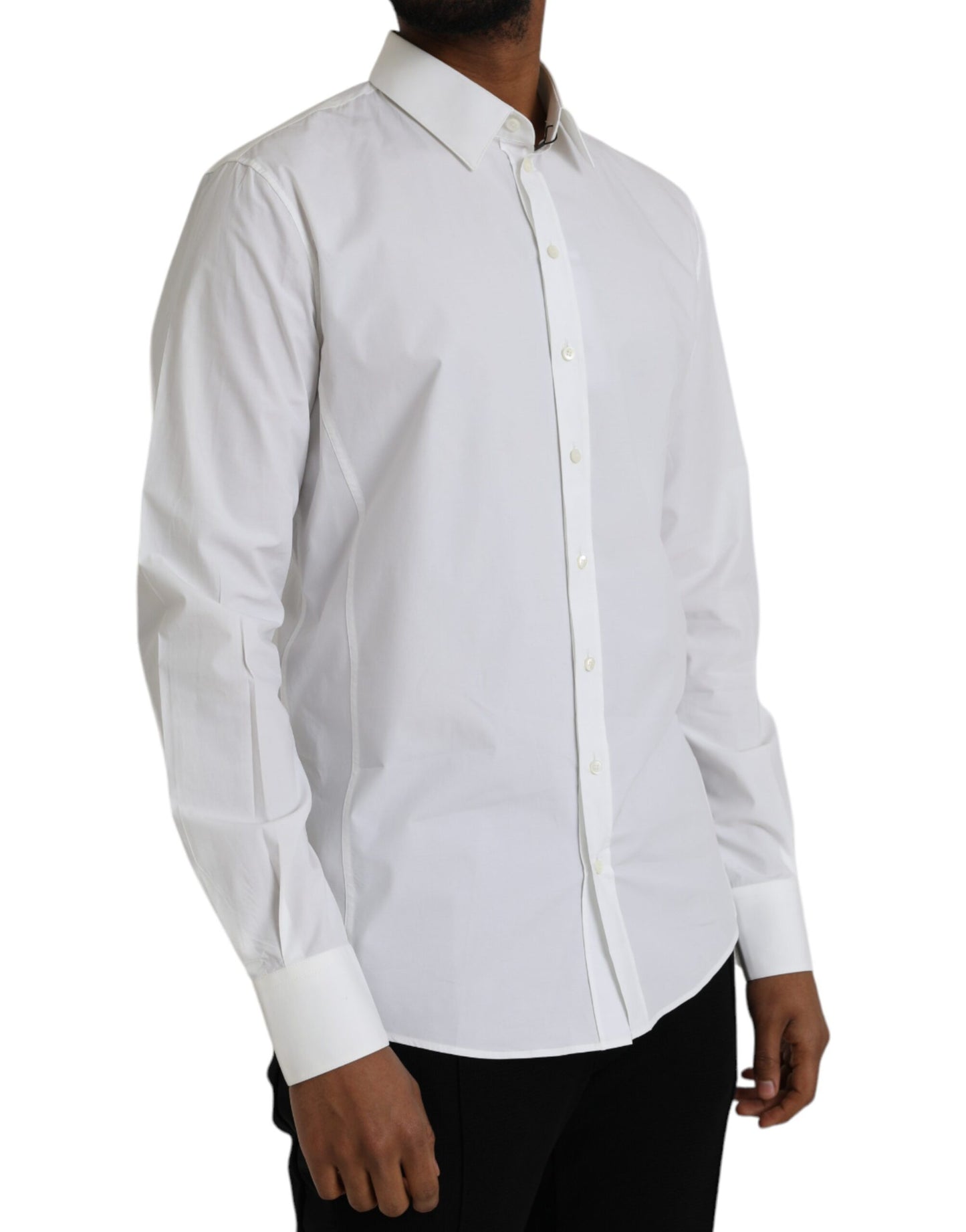 Dolce &amp; Gabbana White Cotton Formal Shirt SICILIA