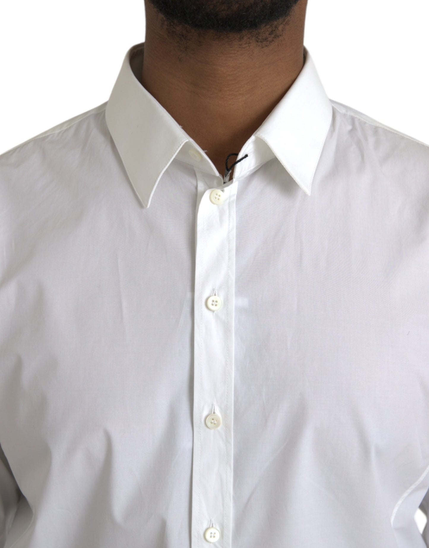 Dolce &amp; Gabbana White Cotton Formal Shirt SICILIA