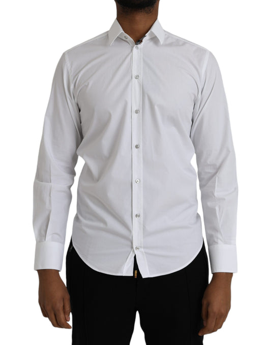 Dolce &amp; Gabbana White long-sleeved cotton dress MARTINI shirt