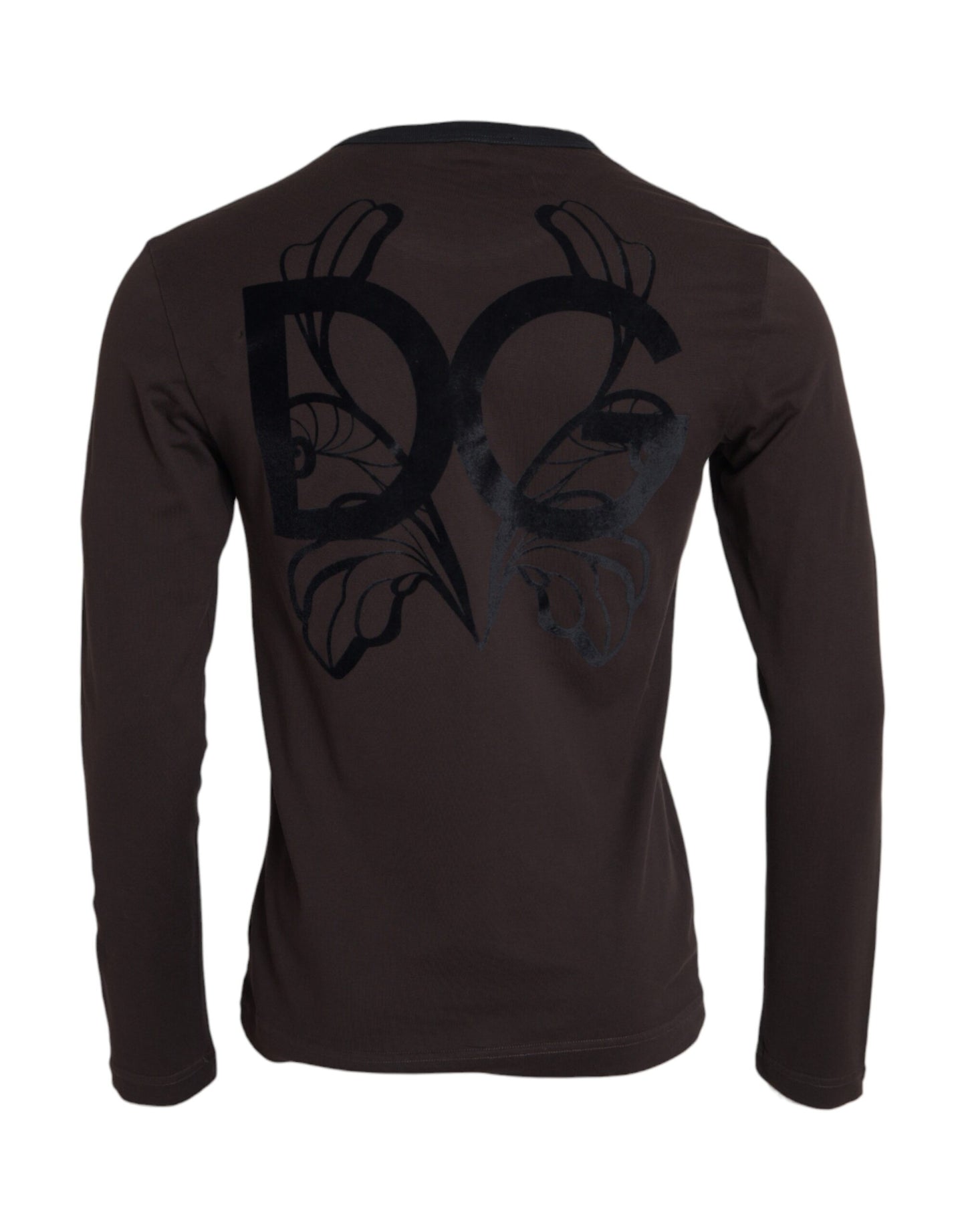 Dolce &amp; Gabbana Brown DG Logo Crew Neck -neulepusero