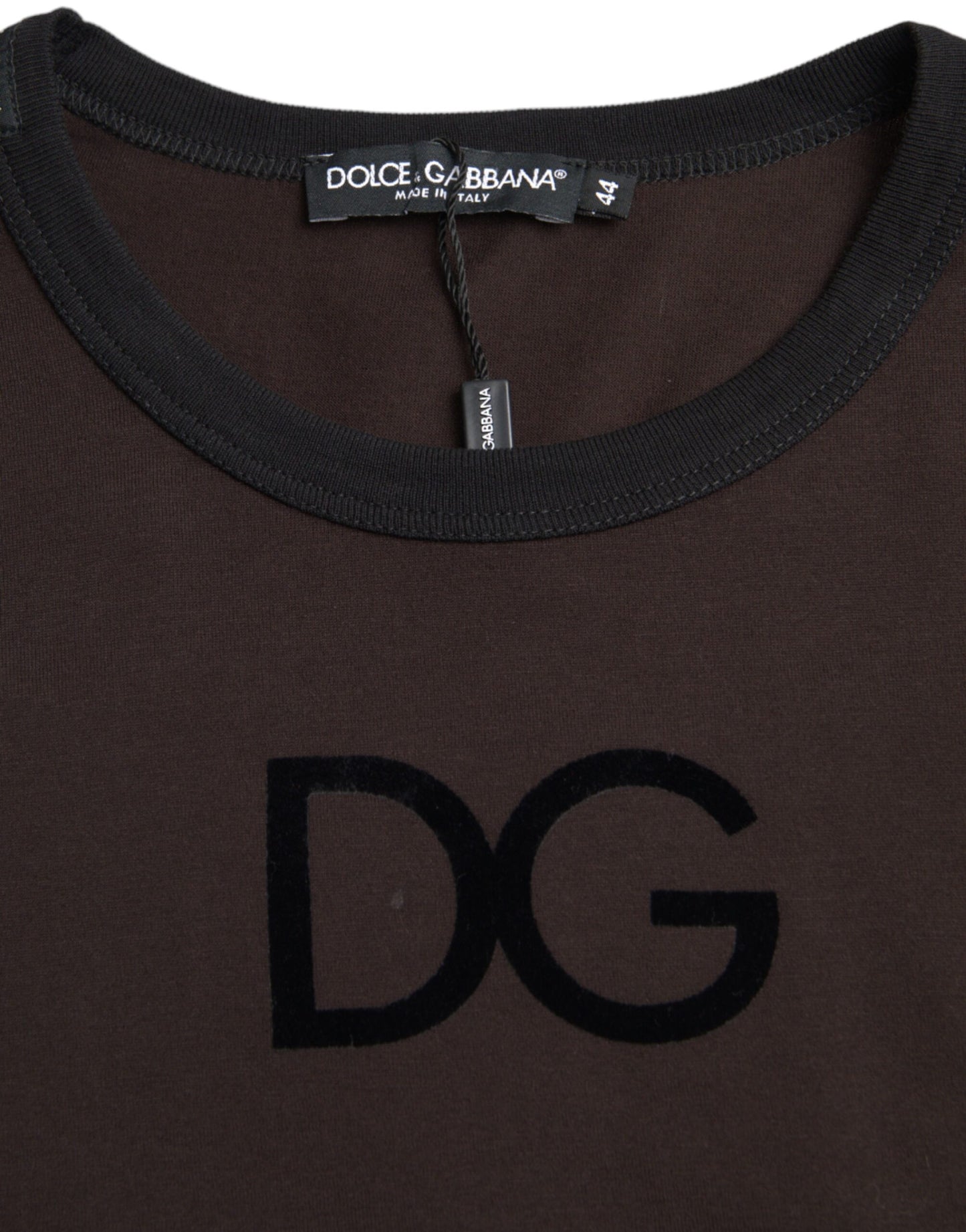 Dolce &amp; Gabbana Brown DG Logo Crew Neck -neulepusero