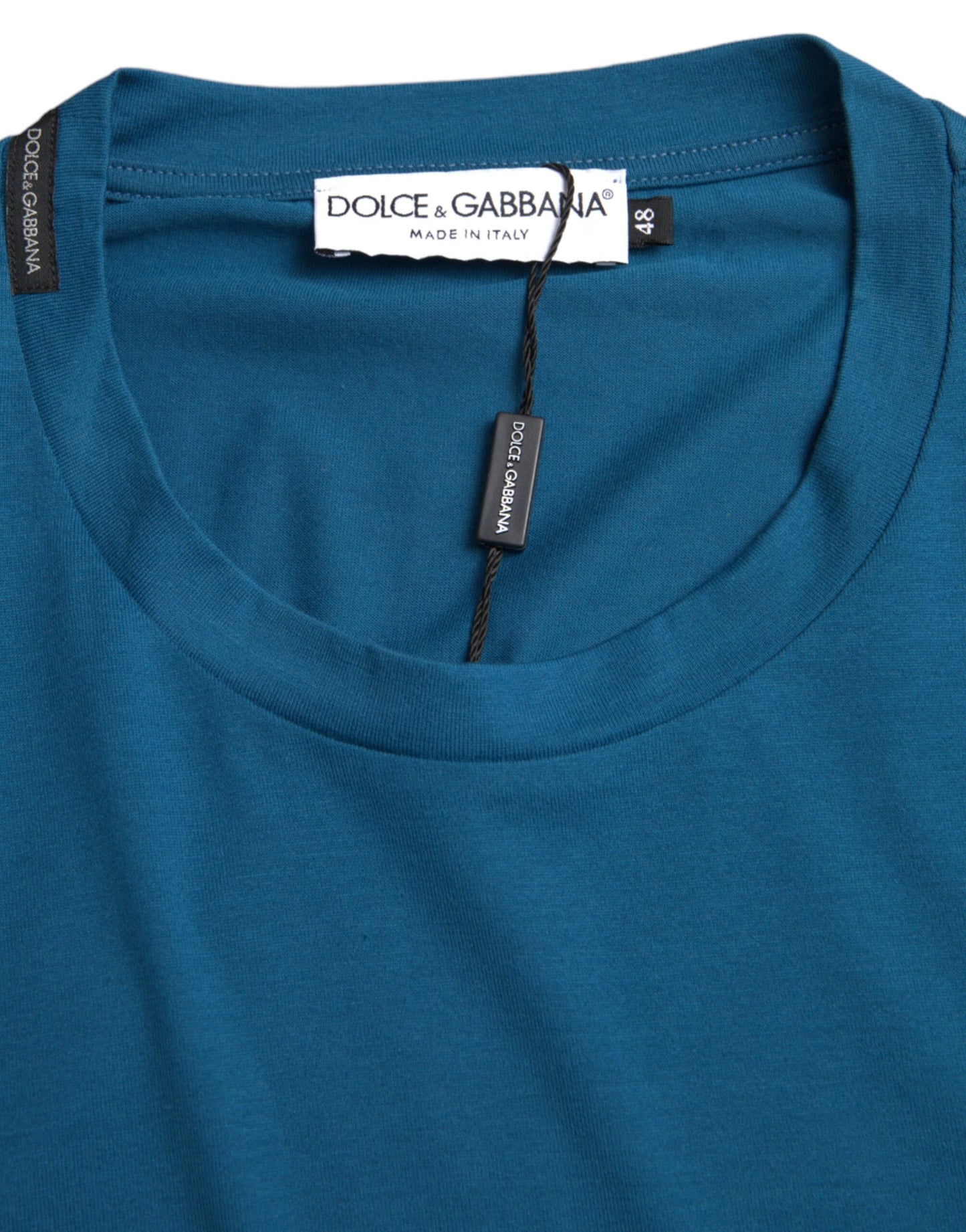 Dolce &amp; Gabbana Blue Logo Crew Neck Short Sleeve T-Shirt