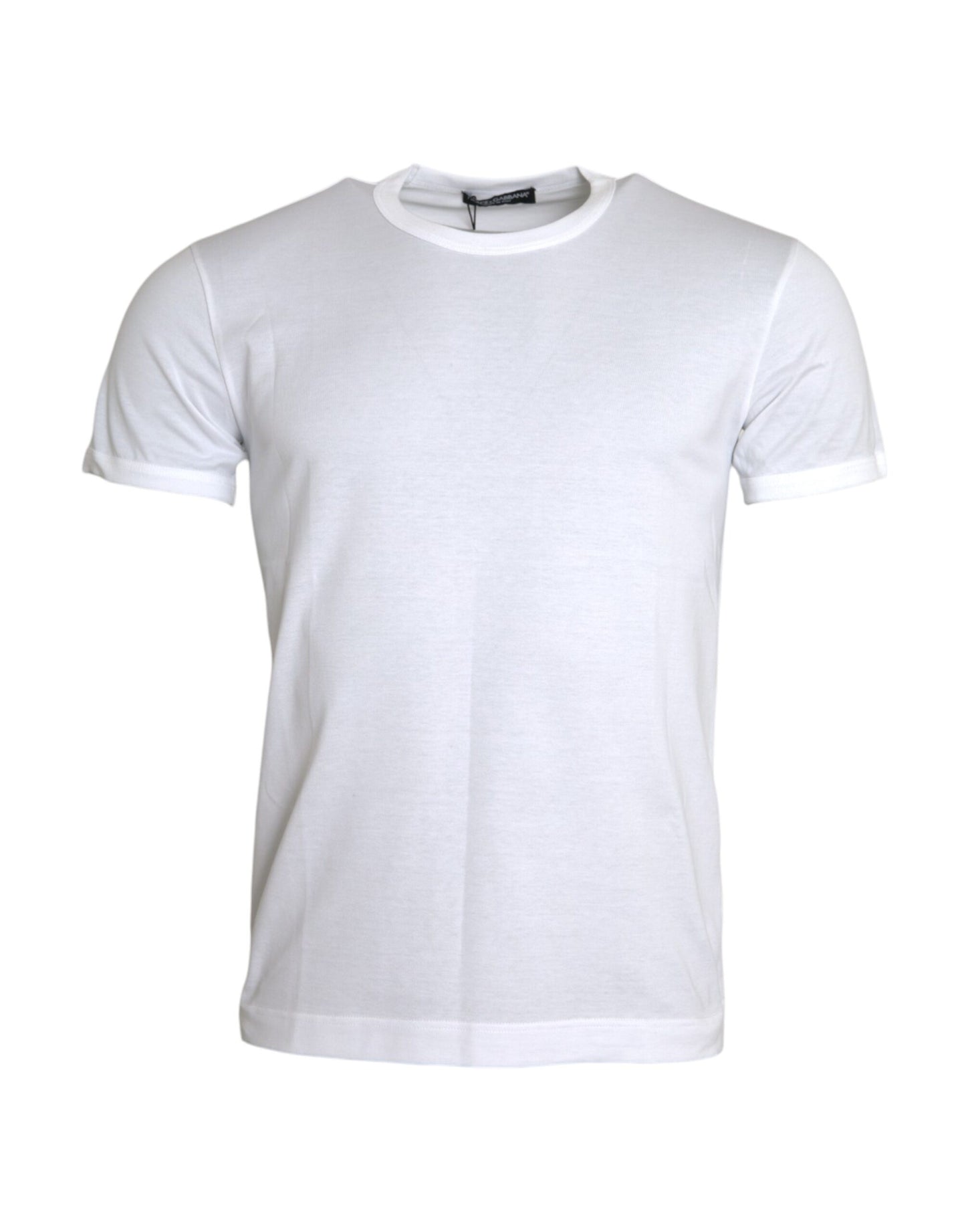 Dolce &amp; Gabbana White cotton round neck short sleeve t-shirt