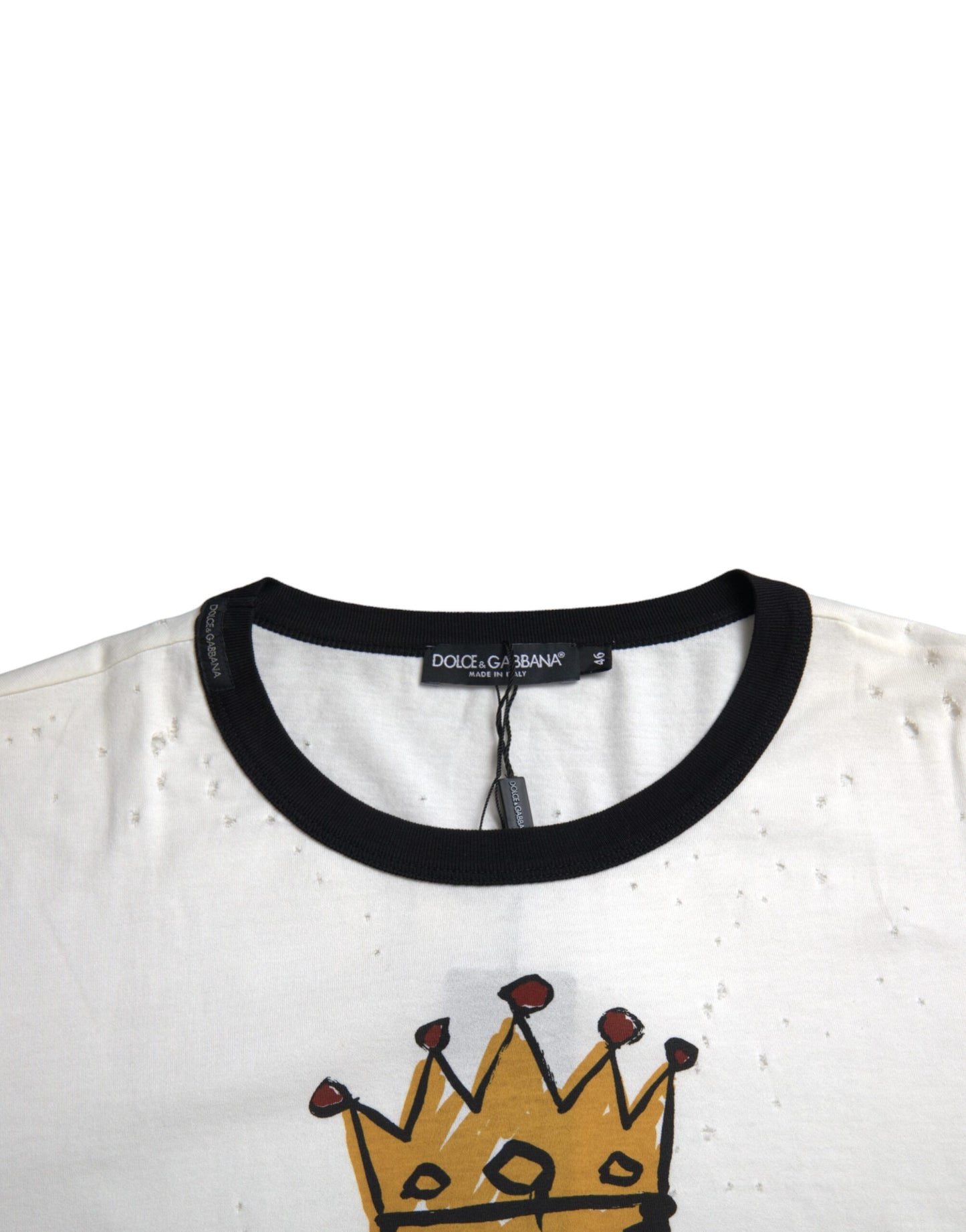 Dolce &amp; Gabbana White King of Love Cotton T-Shirt for Men