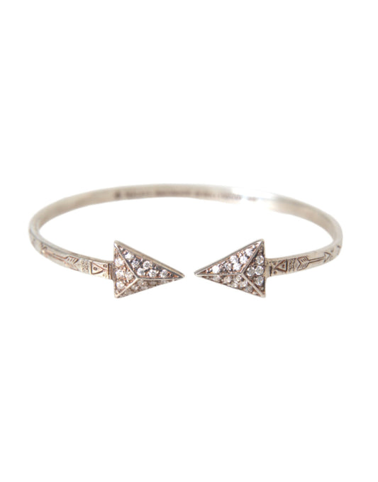 Nialaya Arrow Crystal 925 Silver Bangle Women